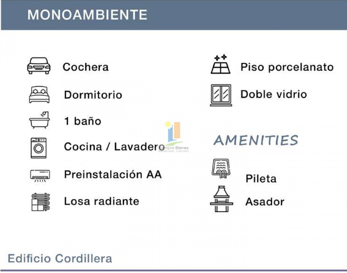 Venta monoambiente de categoria edificio en obra Carrodilla Mendoza